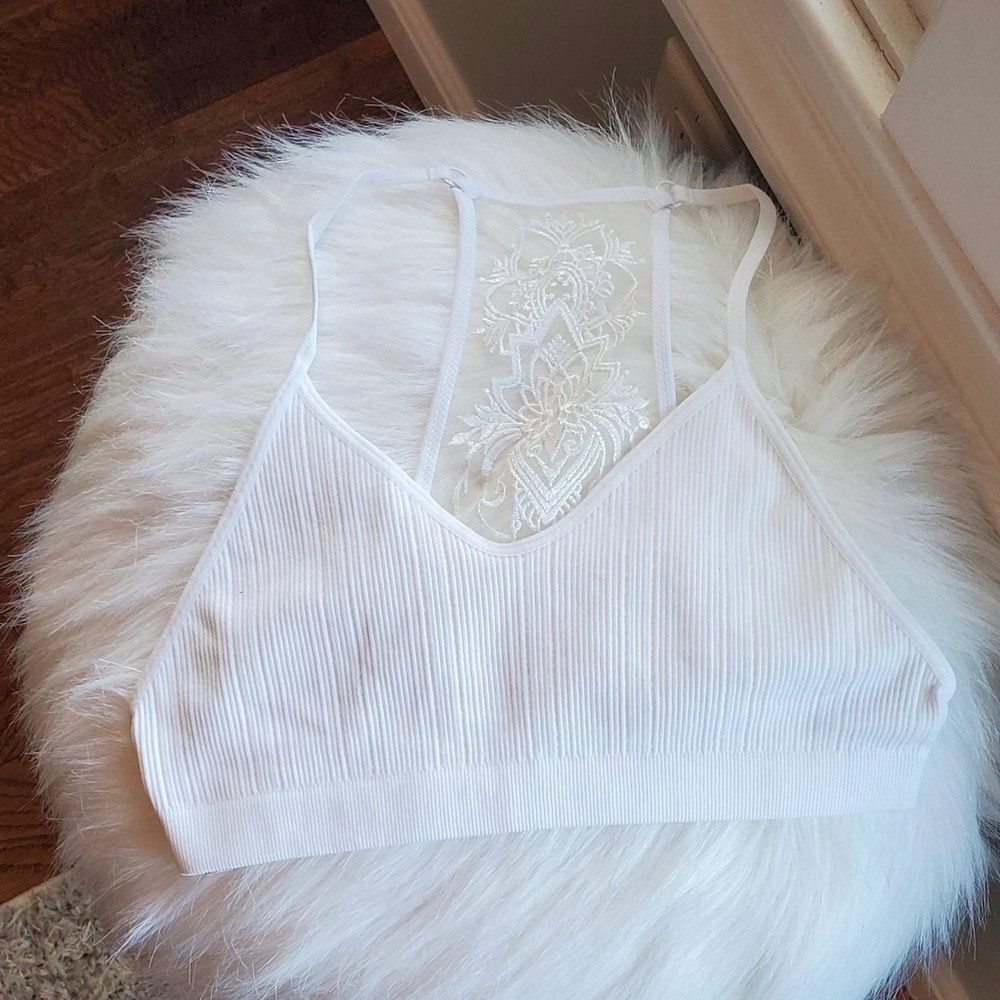 🔥BESTSELLER🔥White tattoo mesh bralette - Picture 6 of 15